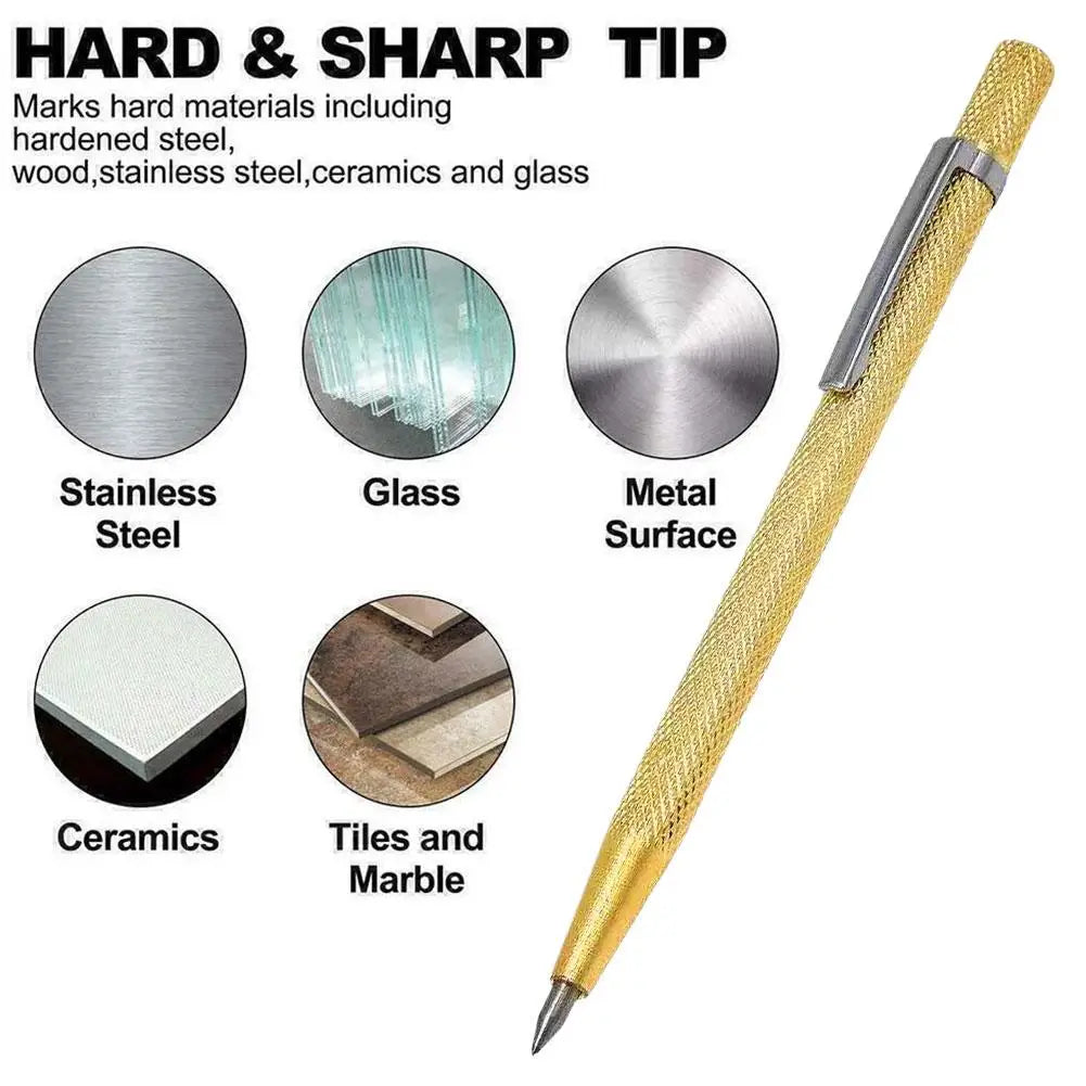 2-Pack Carbide Tip Scriber Pens – Glass, Tile & Metal Marking Carbide Scriber Pen Axl