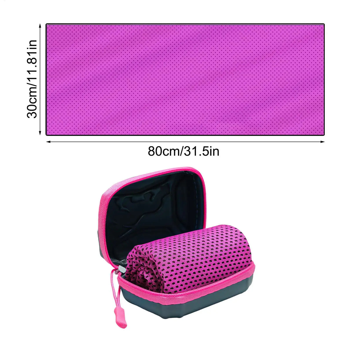 Sports Cooling Towel with Storage Box – Quick-Dry 30x80cm Sports Cooling Towel Axl