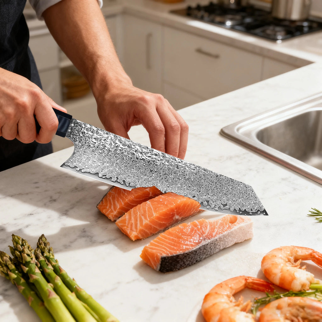 Kiritsuke Knife 67-Layer Damascus Steel – 20cm Chef's Blade Damascus Chef Knife Axl