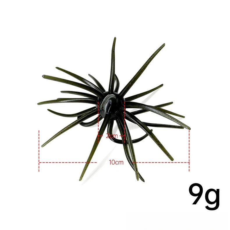 Floating Sea Urchin Soft Lure 11cm 9g – Bionic Spiky Ball Bait Soft Fishing Lure Axl Darkgreen-1pcs M