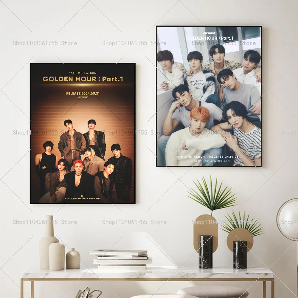 ATEEZ Wall Poster – Self-Adhesive Waterproof Art Sticker Decor Wall Art Poster Axl