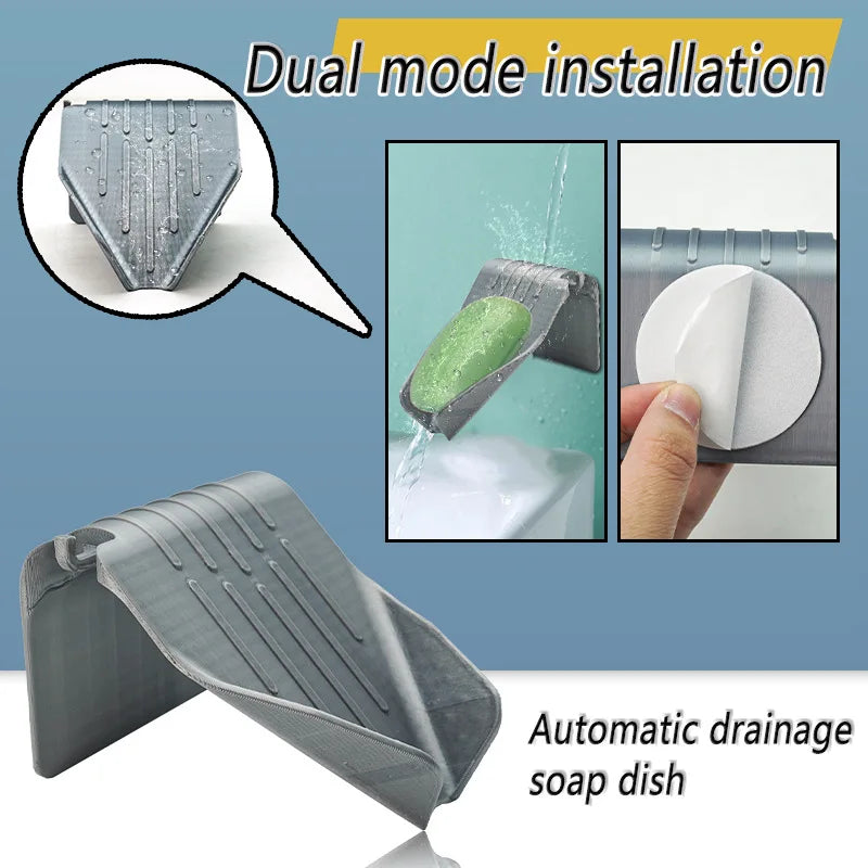 Portable Soap Dish & Storage Box – Modern Minimalist Bathroom Soap Dish Organizer Axl