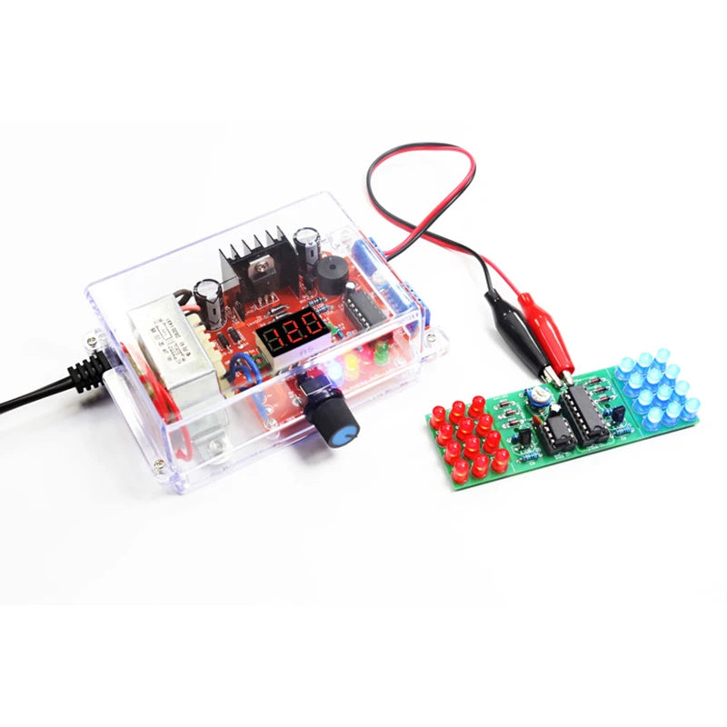 LM317 Adjustable DC Power Supply DIY Soldering Kit with Case DIY Electronics Kit Axl