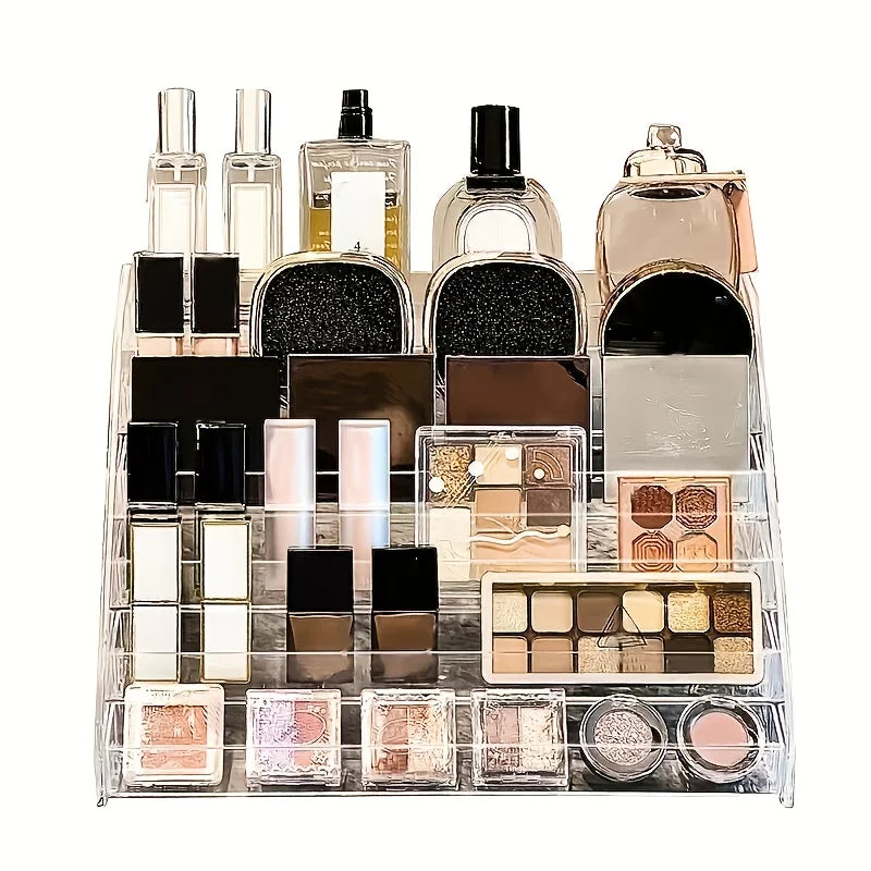 Acrylic Perfume & Cosmetic Organizer – Clear Multi-Layer Stand Cosmetic Organizer Axl