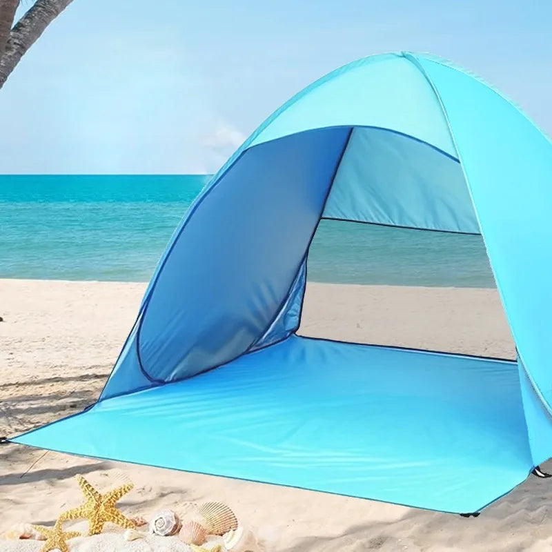 Foldable Beach Shade Tent – Portable Sun Shelter 3–4 People Beach Shade Tent Axl