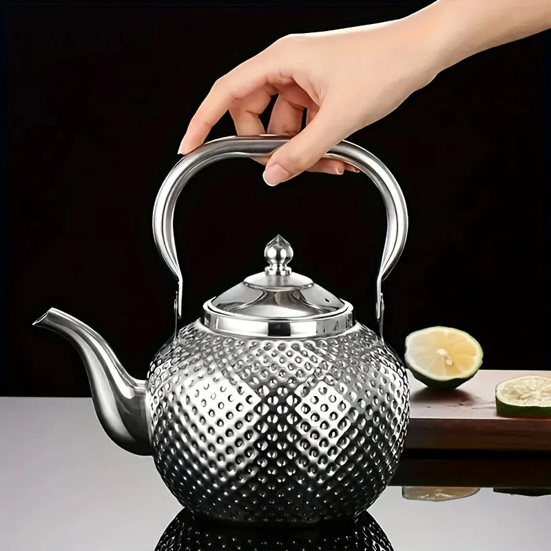 KEMORELA Stainless Steel Tea Kettle with Filter | 1.2–2L Stovetop Tea Kettle Axl