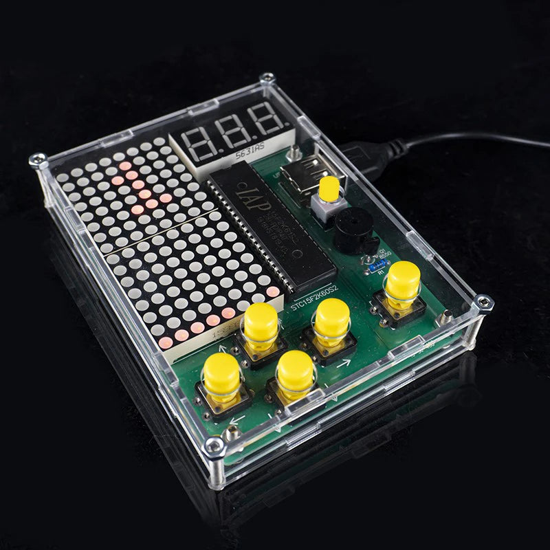 DIY Pixel Game Console Soldering Kit – 51 MCU, 4 Games DIY Electronics Kit Axl
