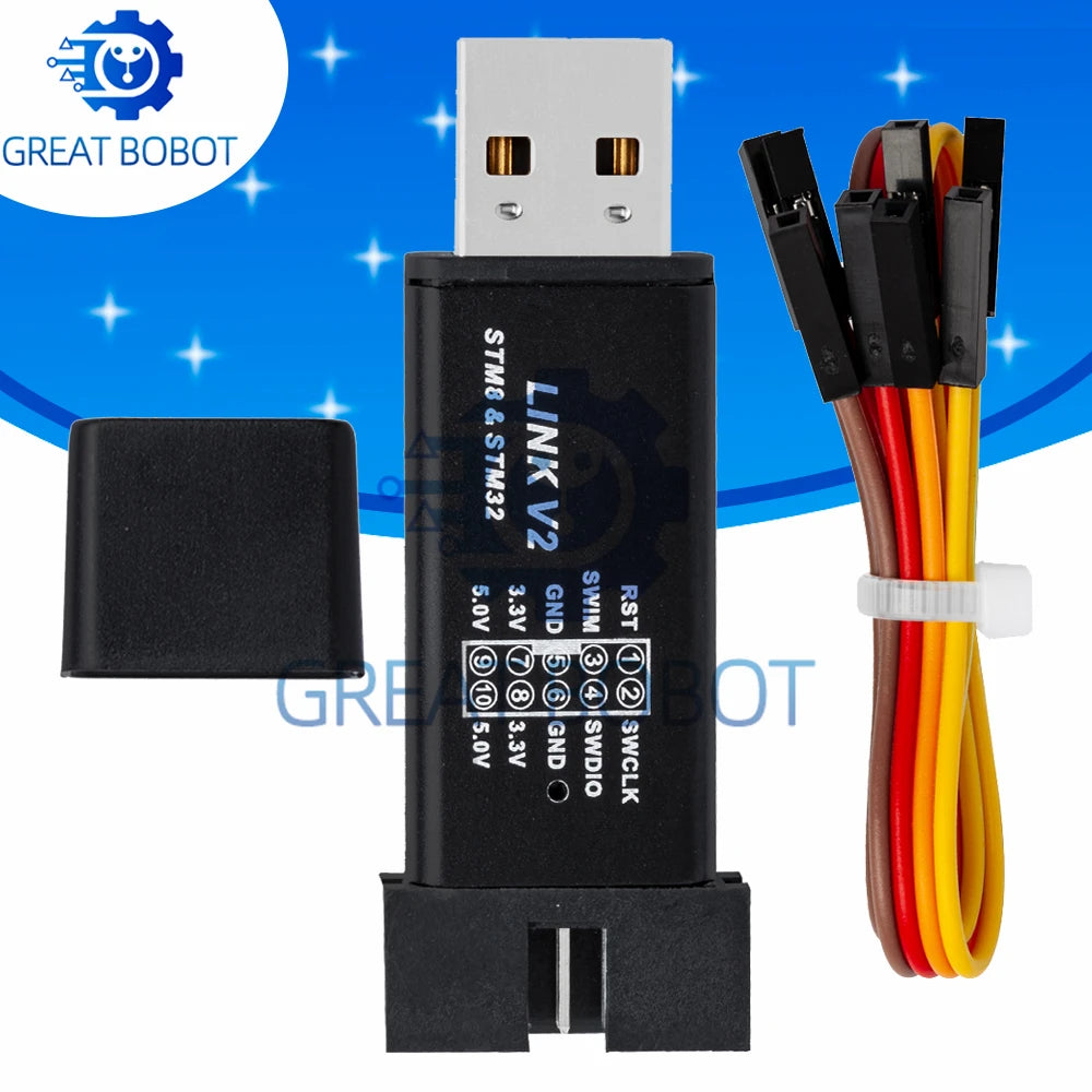 ST-Link V2 Mini STM8 STM32 Programmer with DuPont Cable Microcontroller Programmer Axl Default Title