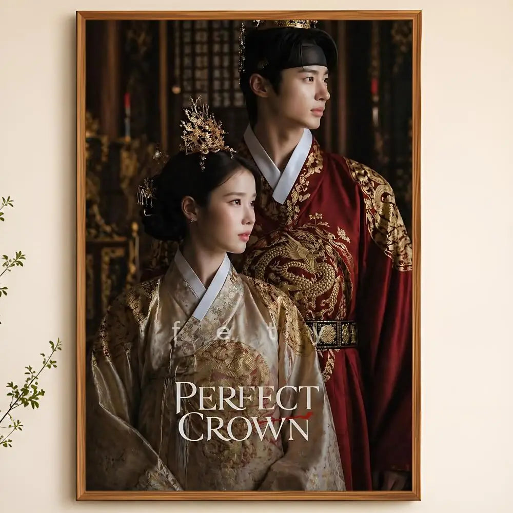 Waterproof Self-Adhesive Crown HD Decorative Wall Poster Decorative Wall Poster Axl White02 50X70cmNoframe
