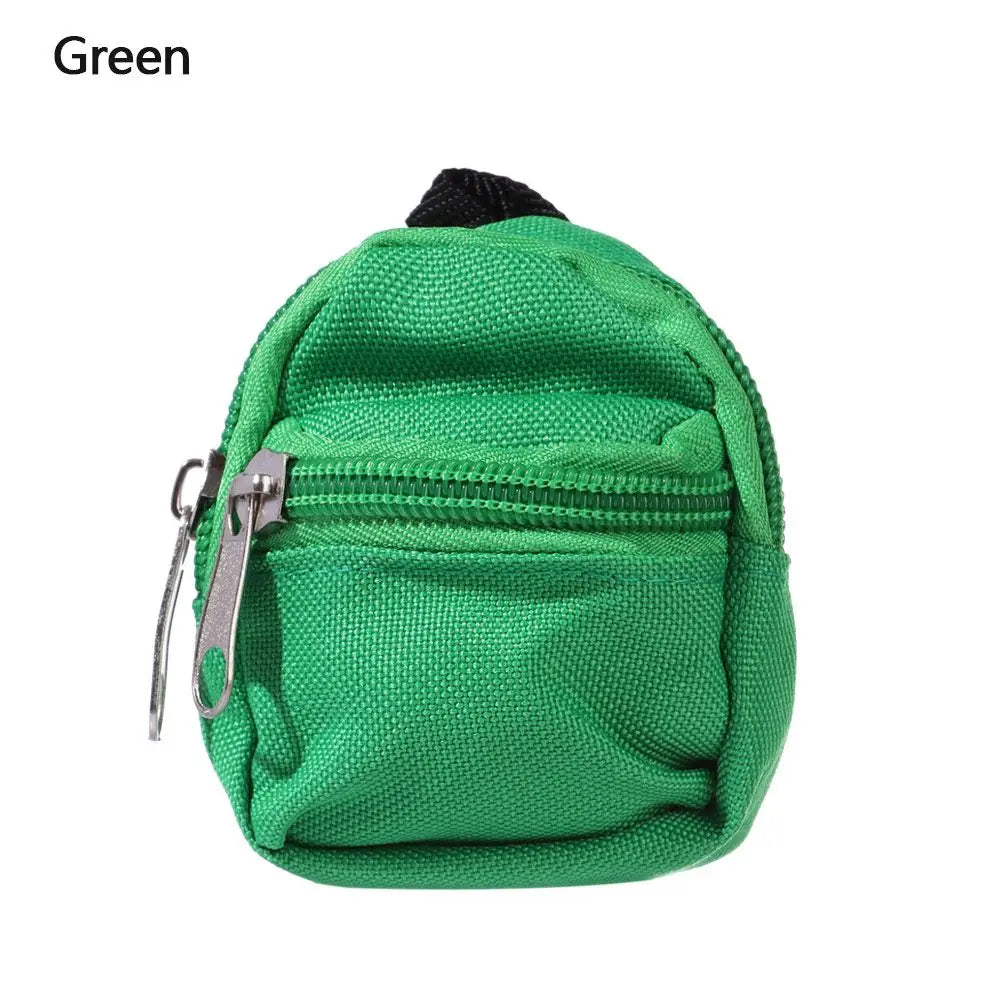Mini Doll Backpack – Cute Cloth School Bag for 1/6 BJD Dolls Doll Accessory Axl green