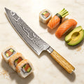67-Layer Damascus Steel Kiritsuke Chef Knife – 8" Kitchen Blade Damascus Chef Knife Axl Kiritsuke Knife