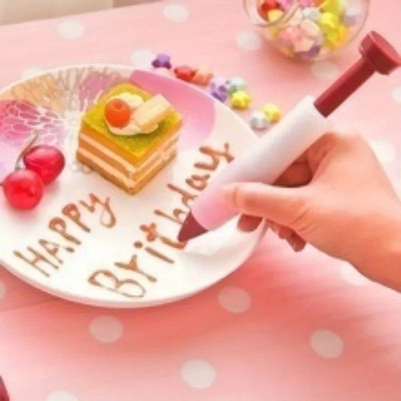 Silicone Chocolate Writing Pen – Cake & Pastry Decorating Tool Cake Decorating Pen Axl