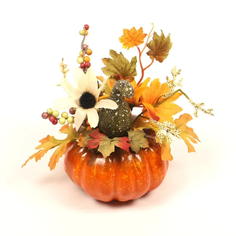 Simulation Pumpkin Maple Leaf Table Ornament – Autumn Decor Seasonal Table Ornament Axl