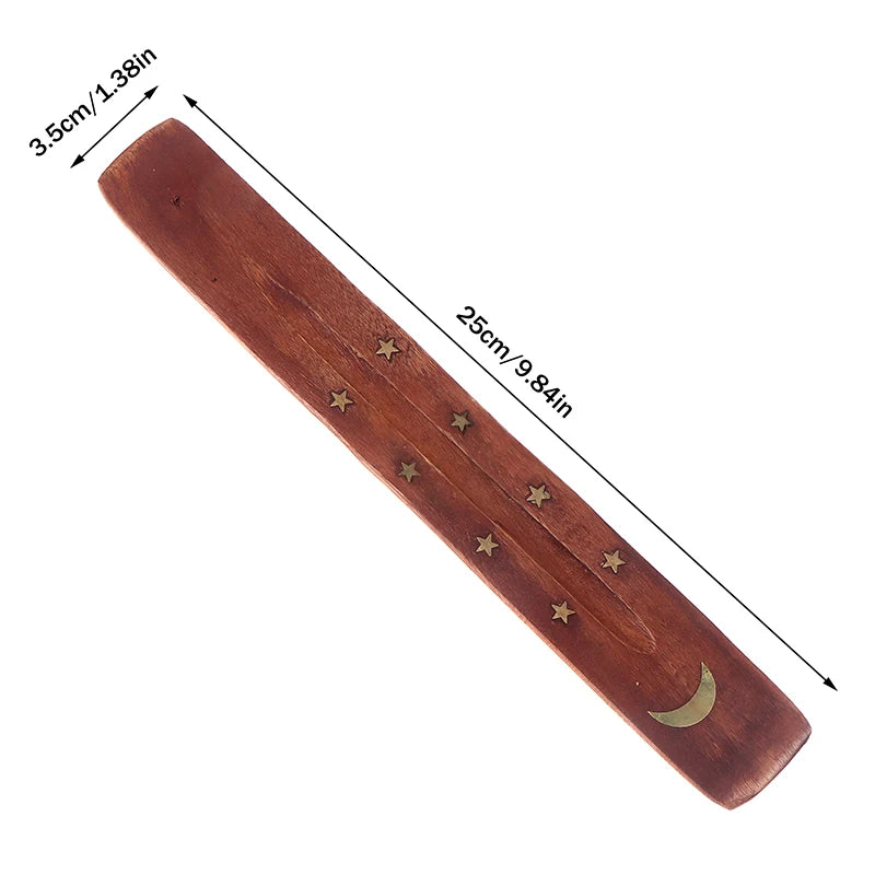 Natural Wood Incense Stick Holder & Ash Catcher | Home Décor Incense Holder Axl one size
