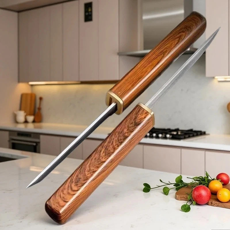 2-in-1 Stainless Steel Paring Knife – Ultra Sharp Fruit & Kitchen Paring Knife Axl