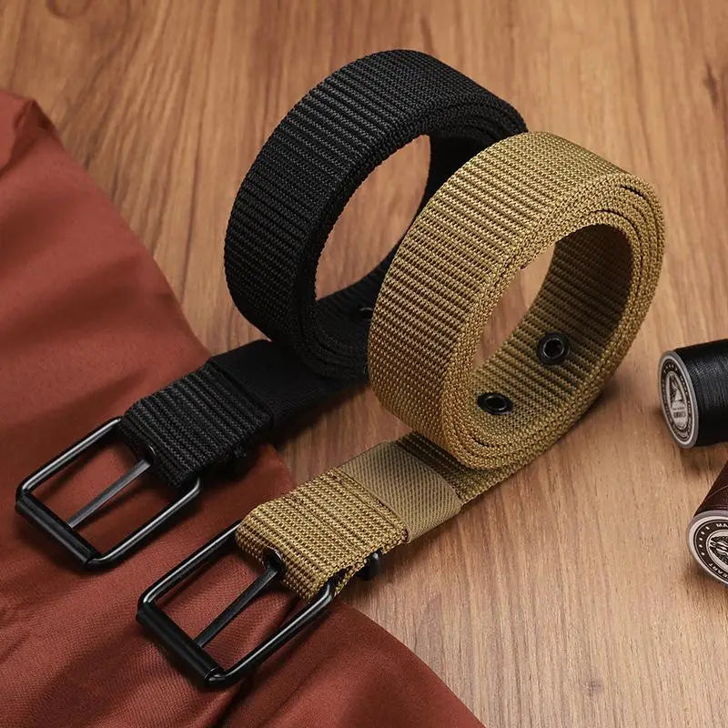 Unisex Canvas Eyelet Belt – Pin Buckle Jeans & Sports Belt Canvas Eyelet Belt Axl