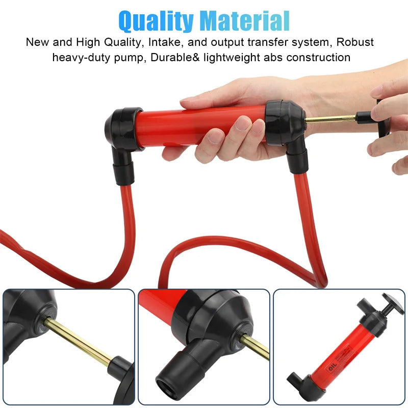 3-in-1 Manual Hand Pump Kit – Siphon Oil, Liquid & Air Manual Siphon Pump Axl