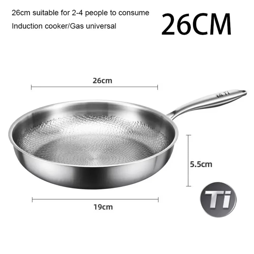 KEMORELA Pure Titanium Non-Stick Omelet Pan | Even Heating Titanium Omelet Pan Axl 26CM