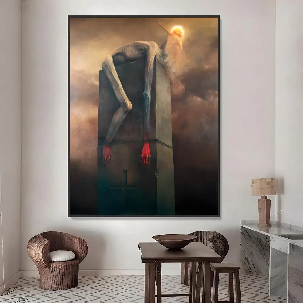Zdzisław Beksiński Art Stickers – HD Waterproof Wall Decor Art Wall Stickers Axl