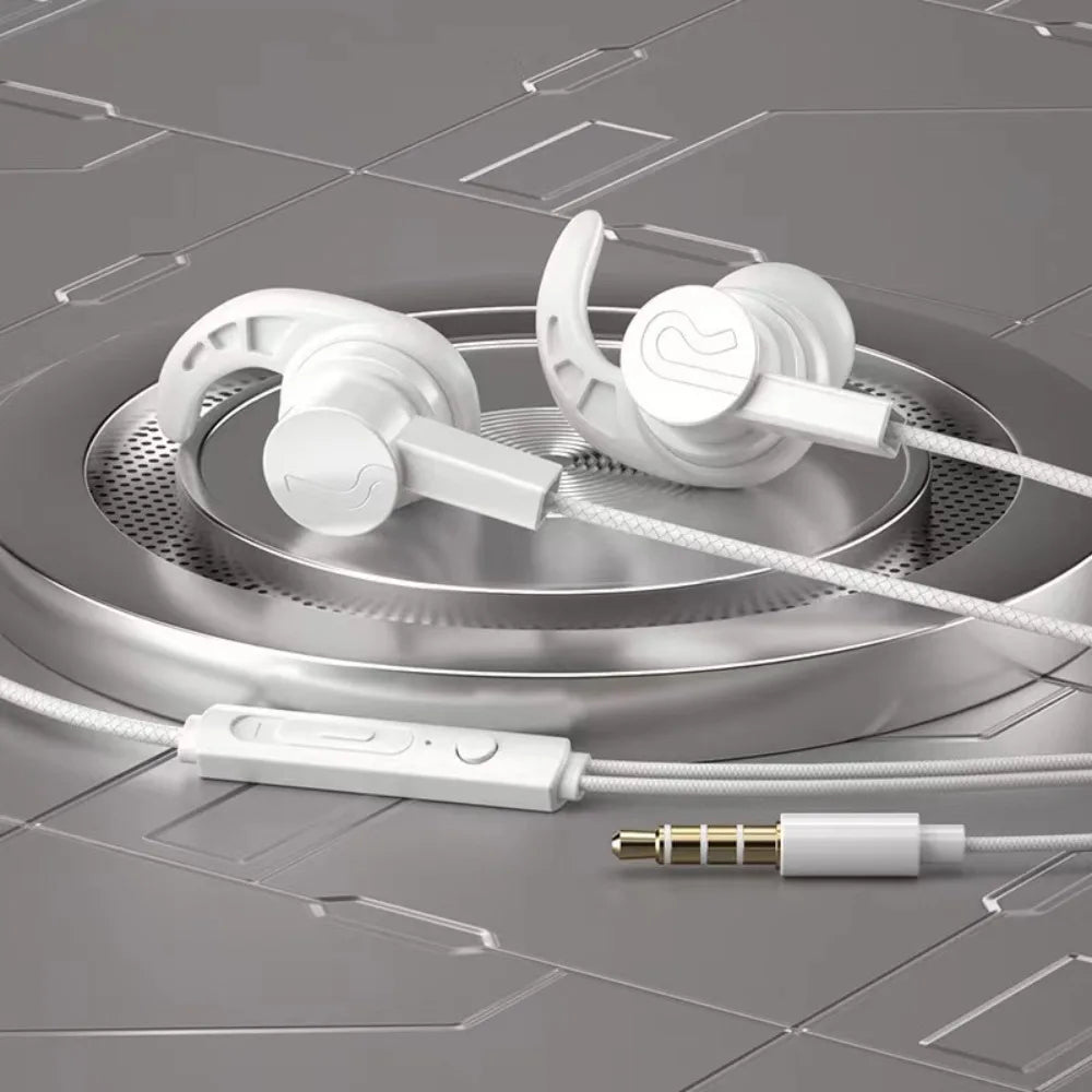 Sport Ear Hook Wired Earphones Type-C & 3.5mm Super Bass ANC Wired Sport Earphones Axl