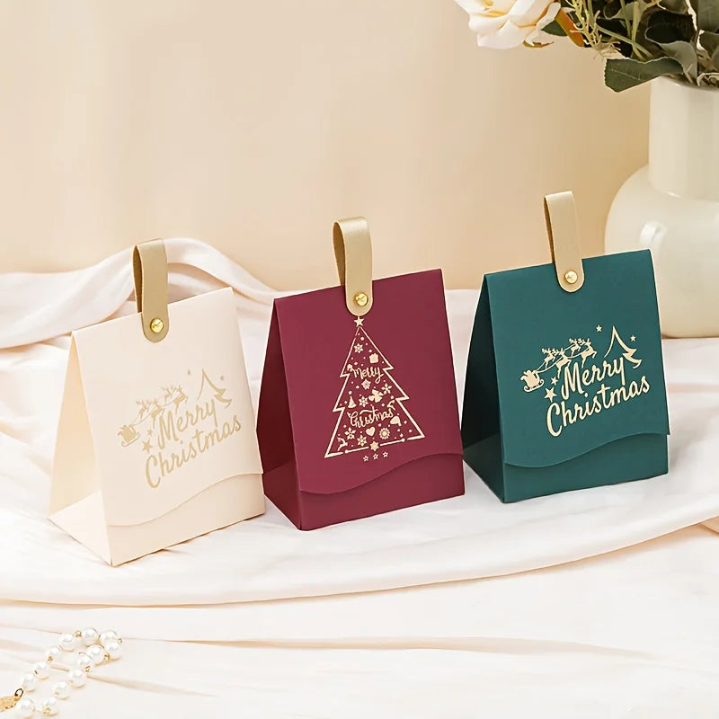 Christmas Gift Boxes with Leather Handles | Cookie & Candy Holiday Gift Box Axl