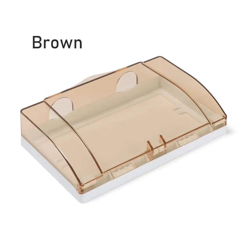 86 Type Double Socket Waterproof Cover | Child Safety Plug Box Socket Waterproof Cover Axl Brown