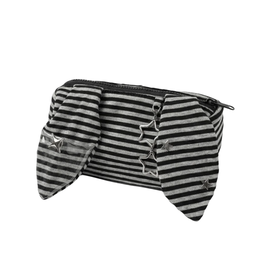 Large Capacity Striped Pencil Case – Rabbit Ear Pouch Pencil Case Axl Rabbit