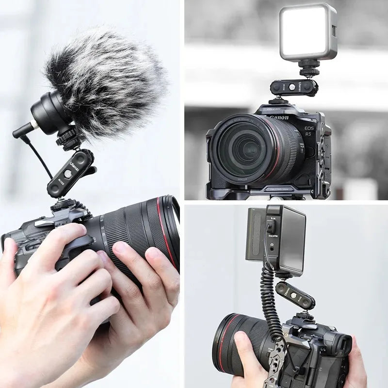 R102 Metal Magic Arm Double Ball Head 360° 1/4" Camera Mount Camera Magic Arm Axl