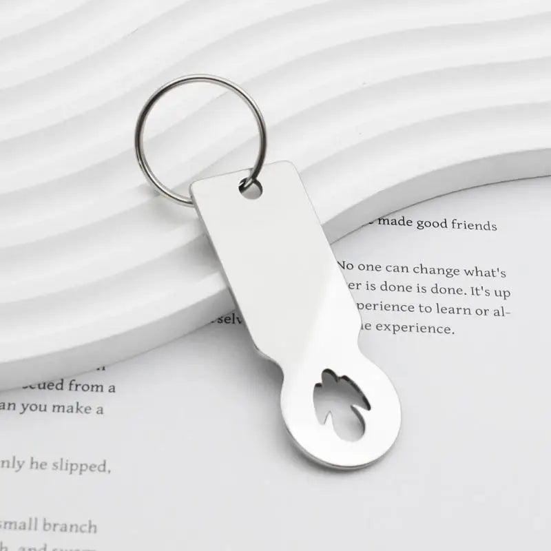 Stainless Steel Shopping Cart Token Keychain – Reusable Trolley Coin Trolley Token Keychain Axl A3