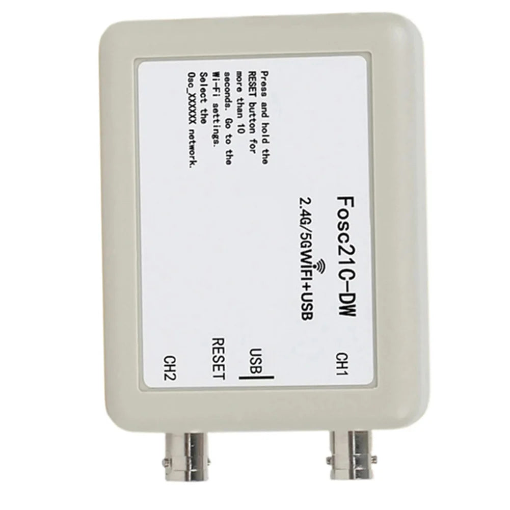 Fosc21C-DW Dual-Band WiFi USB 2-Channel Oscilloscope 2.4G/5G Wireless Oscilloscope Axl