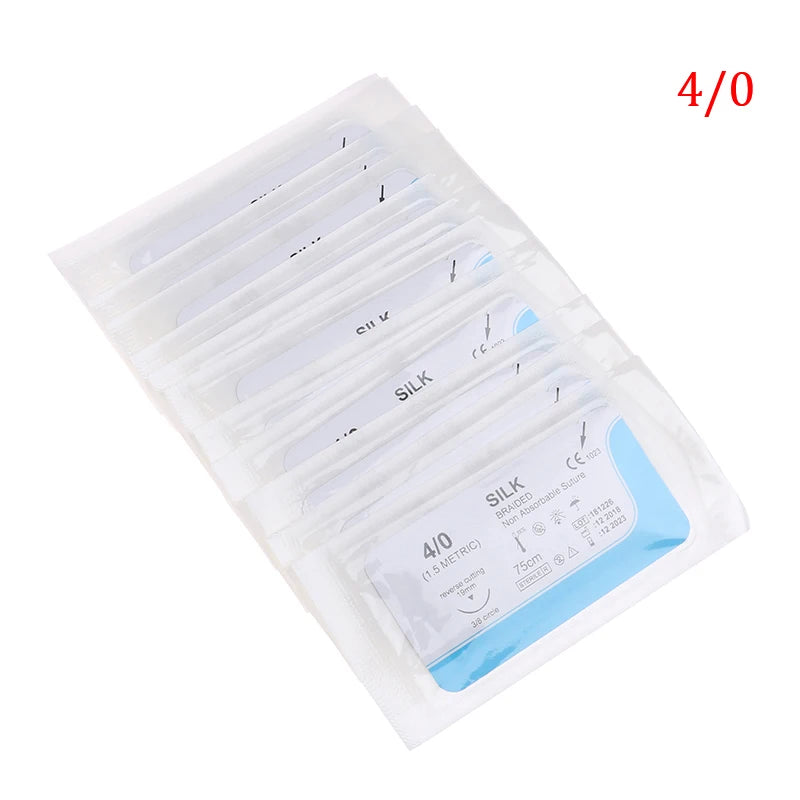 12-Piece Silk Suture Practice Kit – Dental Surgical Training Suture Practice Kit Axl 4.0