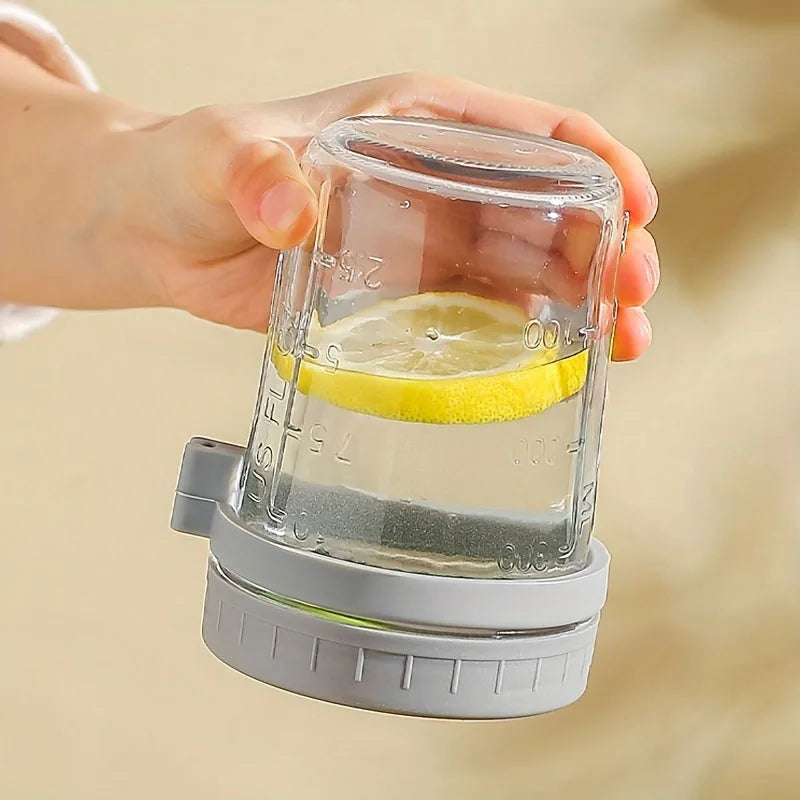 KEMORELA Overnight Oats Glass Cup with Spoon | Mason Tumbler Glass Meal Prep Cup Axl