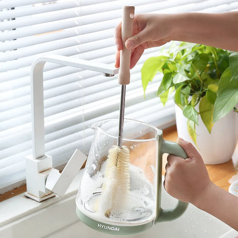 Long Handle Wooden Bottle Cleaning Brush – 30/40/50cm Bottle Cleaning Brush Axl
