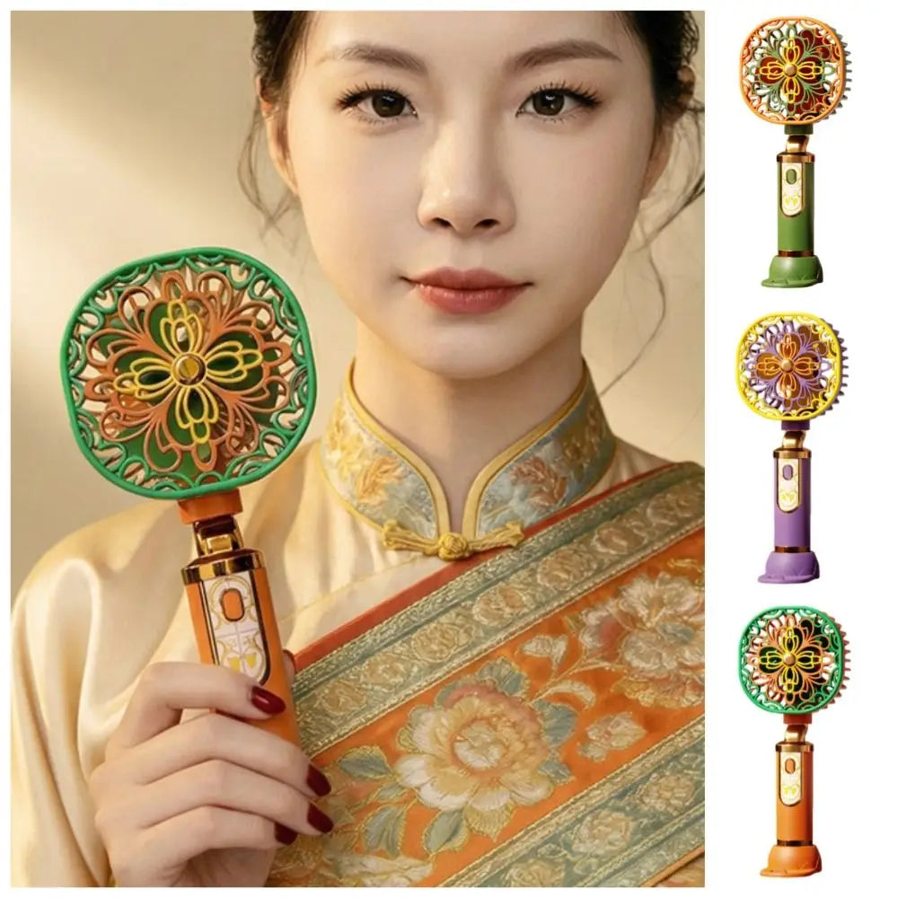 Retro Handheld Mini Fan – 3-Speed USB Rechargeable Portable Fan Handheld Portable Fan Axl