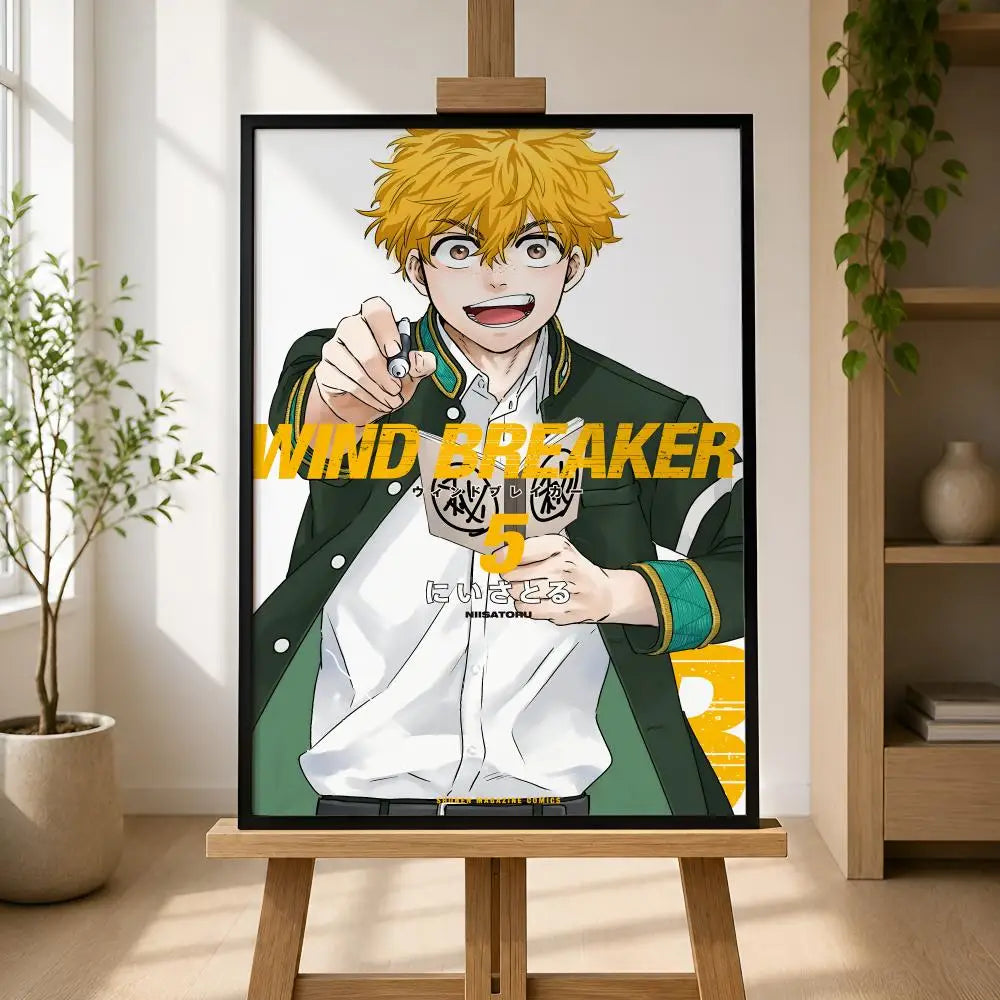 Wind Breaker Anime Poster – Waterproof Self-Adhesive Wall Art Anime Wall Poster Axl