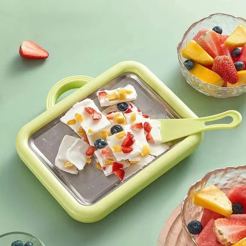 DIY Rolled Ice Cream Maker Plate – Frozen Yogurt & Gelato Ice Cream Maker Axl