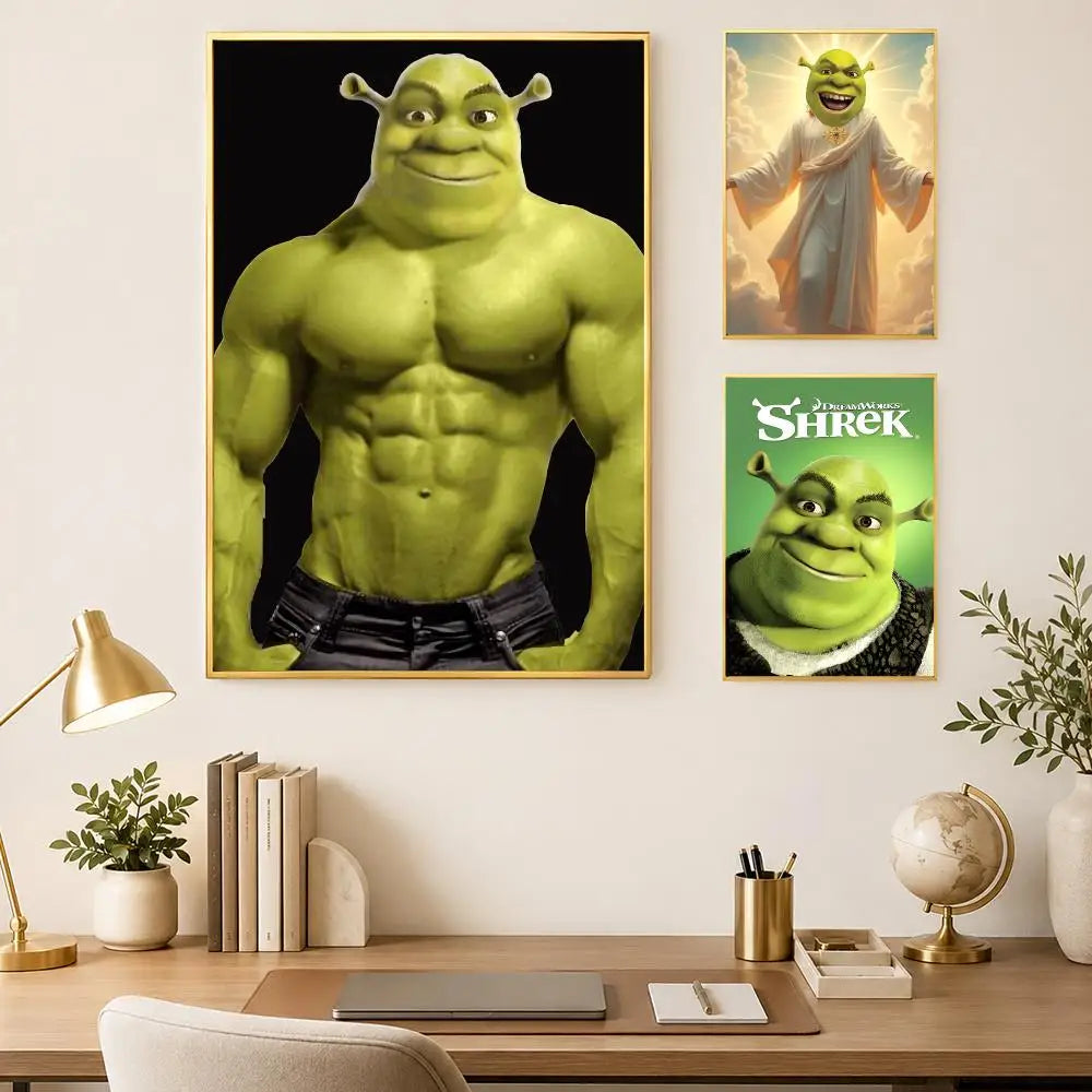 Shrek Animation Wall Poster – Self-Stick HD Waterproof Decor Wall Art Poster Axl