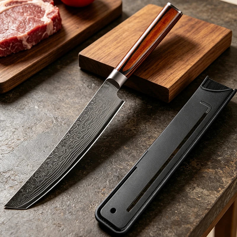 Damascus Steel Chef Knife | Kiritsuke Slicing & Boning Knife Damascus Chef Knife Axl