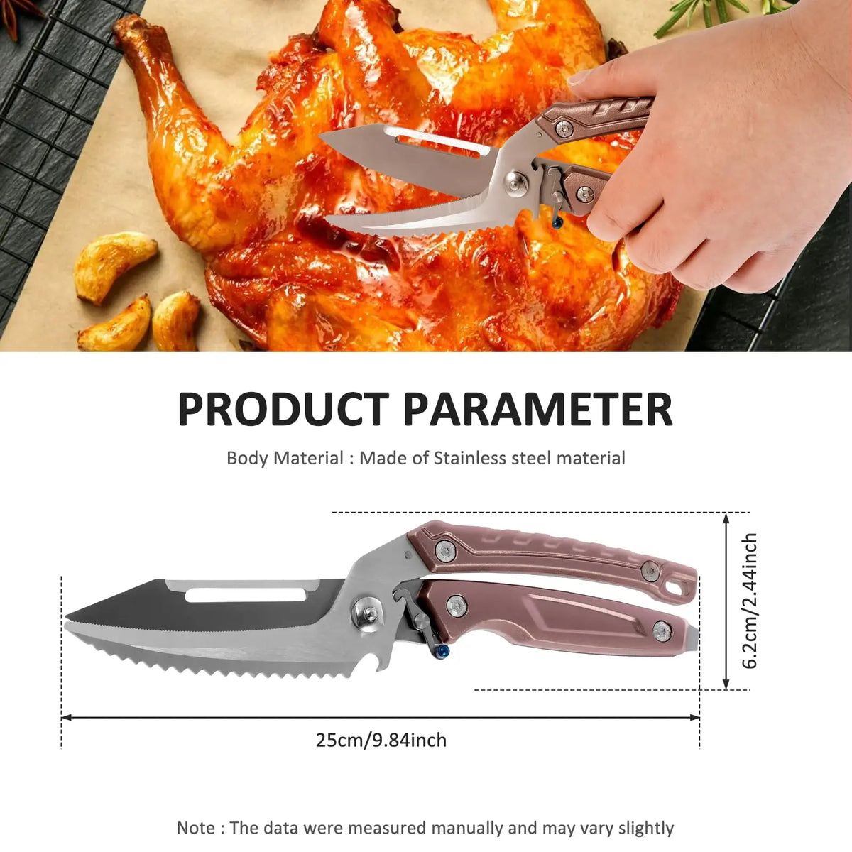 Heavy Duty Stainless Steel Kitchen Shears | Poultry Scissors Kitchen Shears Axl