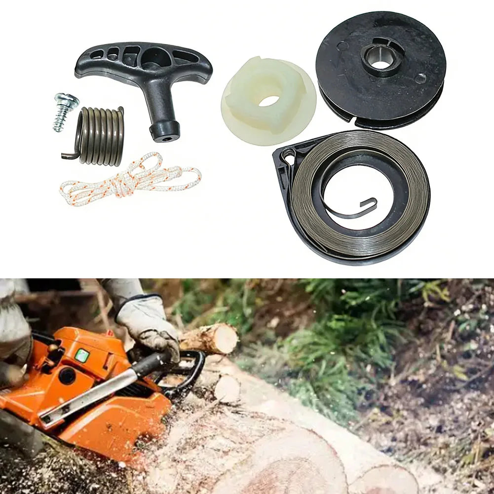 Recoil Starter Spring Assembly Kit for CS-370 CS-400 CS-420 Chainsaw Repair Kit Axl
