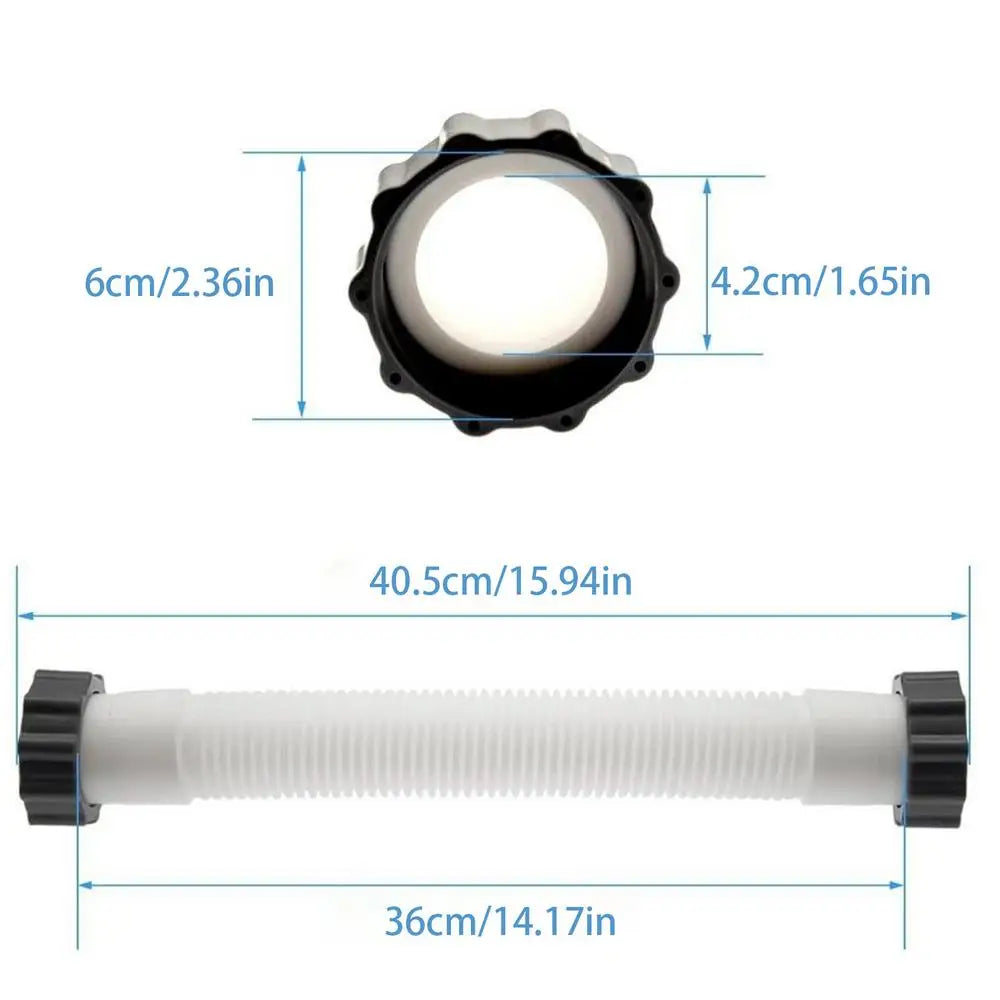 Pool Pump Replacement Hose 59" Quick-Connect Heavy-Duty Pool Pump Hose Axl 40cm
