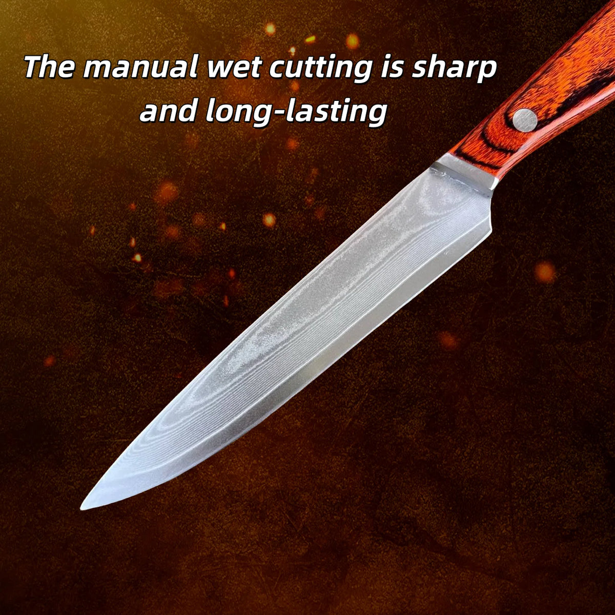 Damascus Steel Utility Knife – 67-Layer VG10 Forged Blade Damascus Kitchen Knife Axl