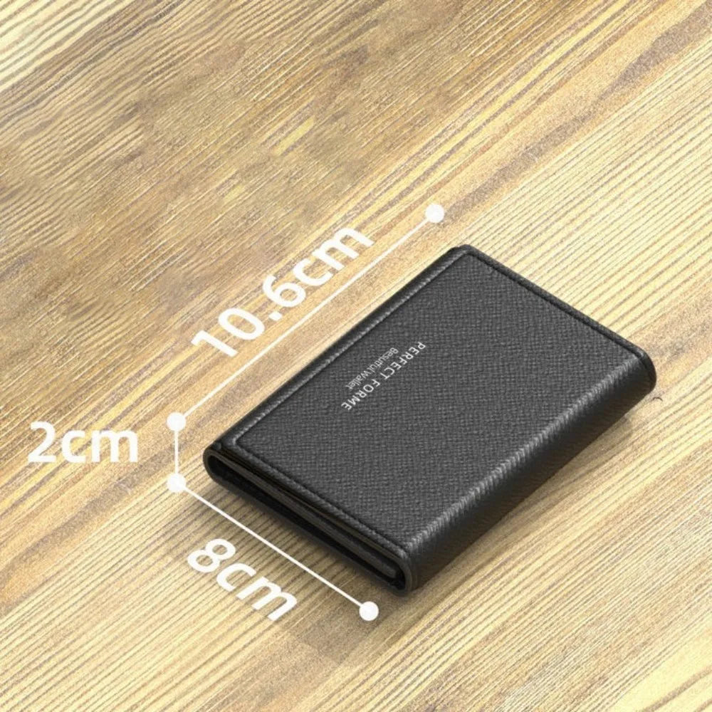 Slim PU Leather Card Wallet – Unisex Multi-Card Holder Purse Card Holder Wallet Axl