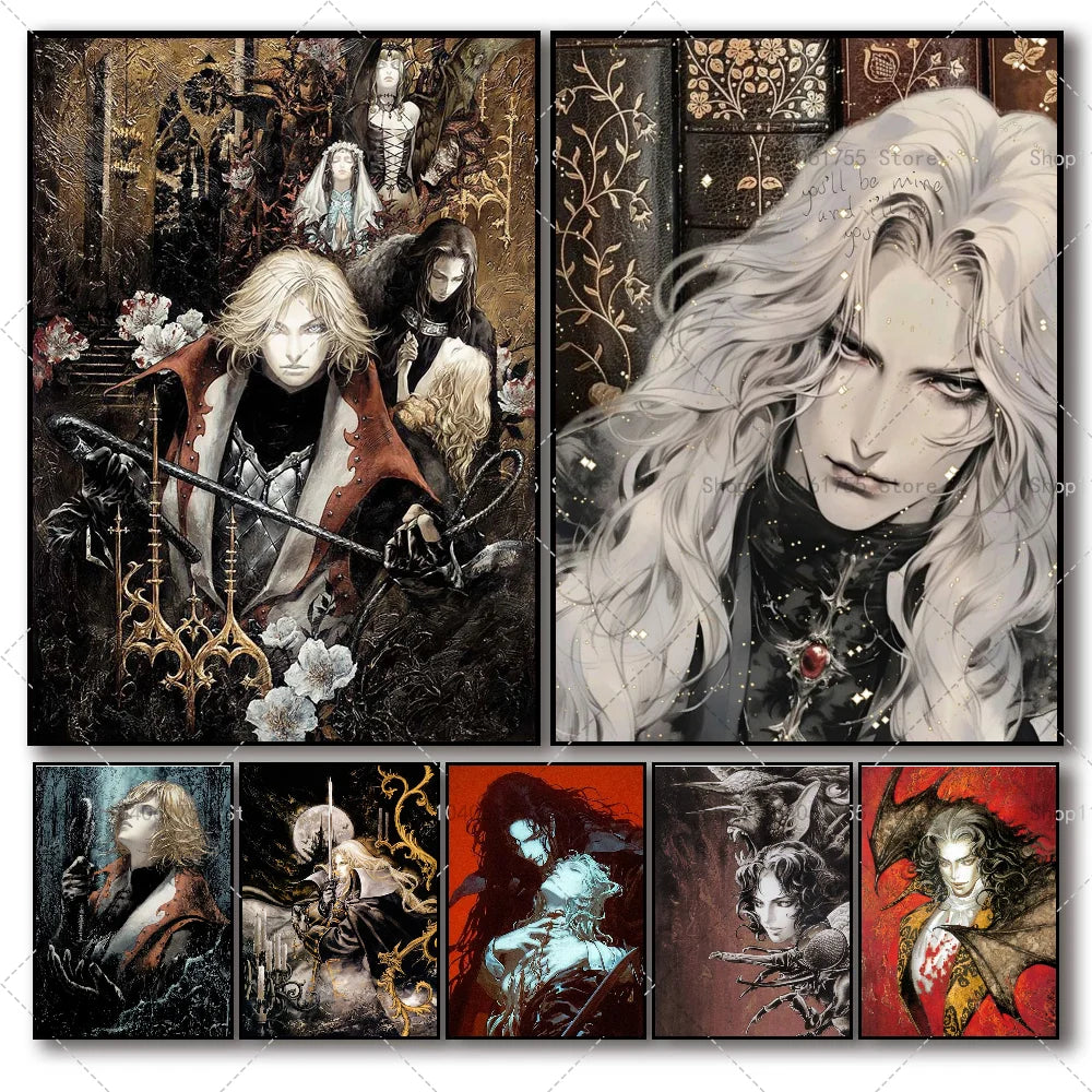 Castlevania Poster – Self-Adhesive Waterproof Wall Art Sticker Wall Art Poster Axl
