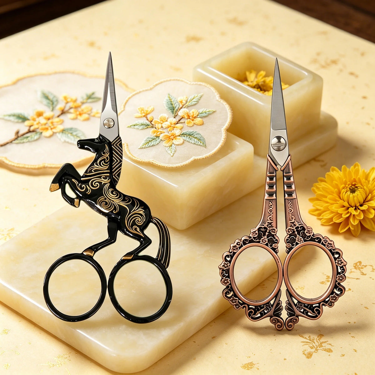 Fabric Shears & Mini Embroidery Scissors – Stainless Steel Sewing Scissors Axl