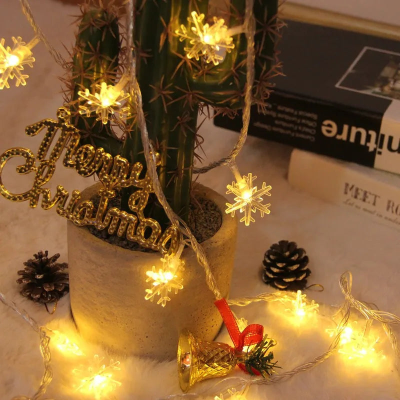 Snowflake LED Christmas Garland Hanging Tree Ornaments Christmas Ornaments Axl