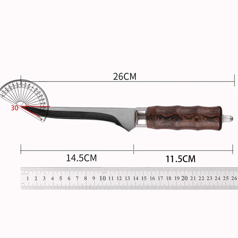 Damascus Steel Boning Knife – 26cm Chef Knife Wooden Handle Damascus Chef Knife Axl