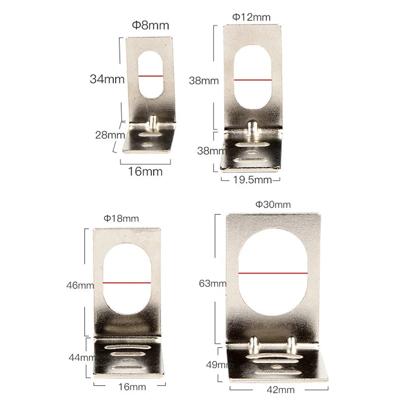 Proximity Sensor Bracket Mount Clip M8 M12 M18 M30 SN04 E3JK Sensor Mounting Bracket Axl