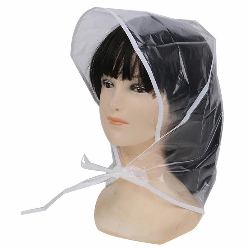 Clear Plastic Rain Bonnet Hat – Waterproof Hairstyle Protector Rain Bonnet Hat Axl