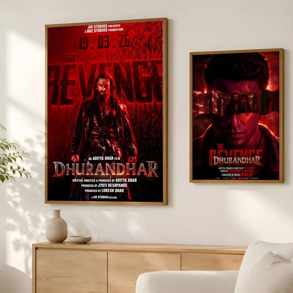 Dhurandhar The Revenge Poster – Self-Stick HD PVC Wall Art Wall Art Poster Axl